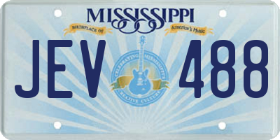 MS license plate JEV488