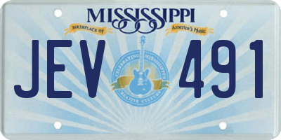 MS license plate JEV491