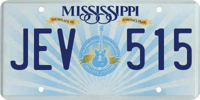 MS license plate JEV515