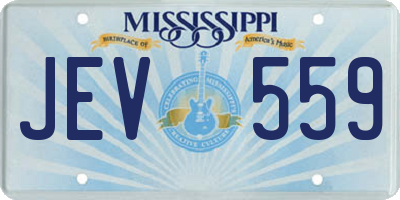 MS license plate JEV559