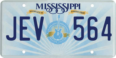 MS license plate JEV564