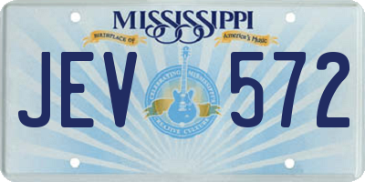 MS license plate JEV572