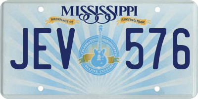 MS license plate JEV576