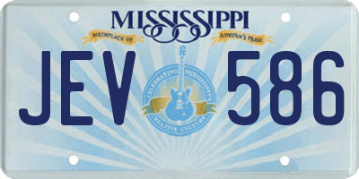 MS license plate JEV586