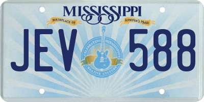 MS license plate JEV588