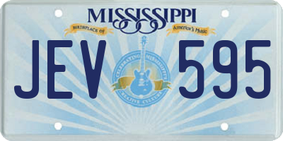 MS license plate JEV595