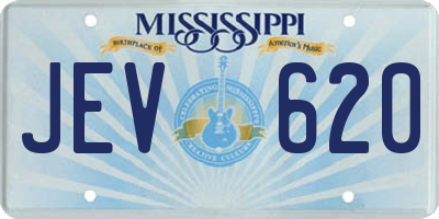 MS license plate JEV620