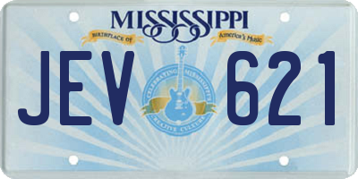 MS license plate JEV621
