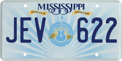 MS license plate JEV622