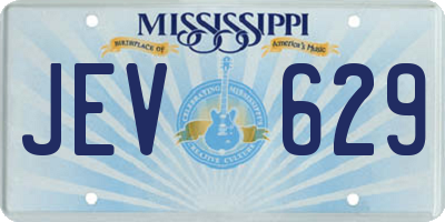 MS license plate JEV629