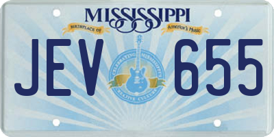 MS license plate JEV655