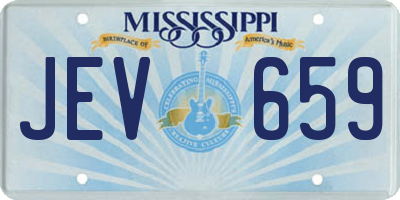 MS license plate JEV659