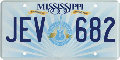 MS license plate JEV682