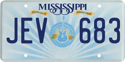 MS license plate JEV683