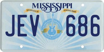 MS license plate JEV686