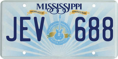 MS license plate JEV688