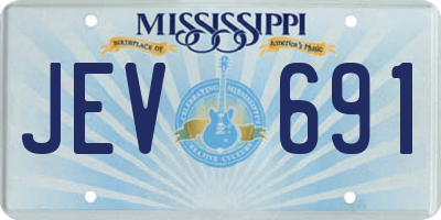 MS license plate JEV691
