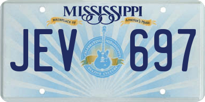 MS license plate JEV697
