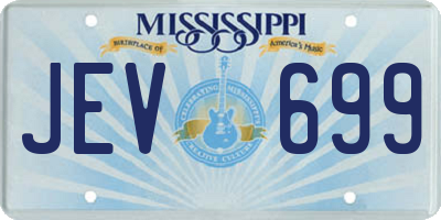 MS license plate JEV699