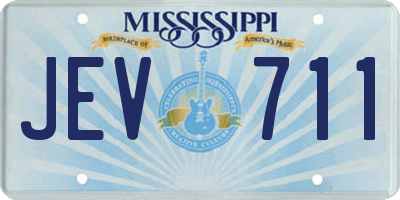 MS license plate JEV711