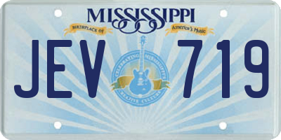 MS license plate JEV719