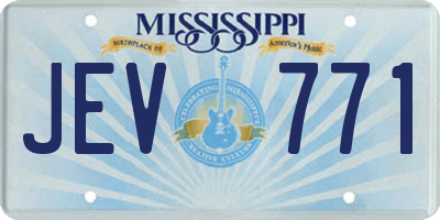 MS license plate JEV771