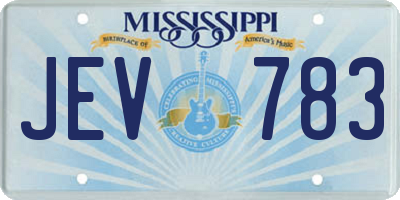 MS license plate JEV783