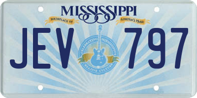 MS license plate JEV797
