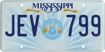 MS license plate JEV799