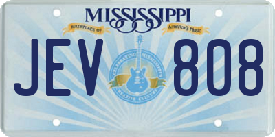 MS license plate JEV808