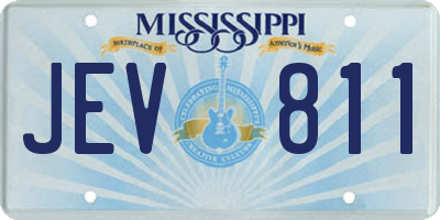 MS license plate JEV811