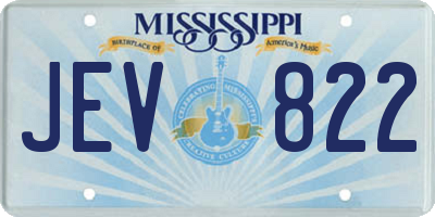 MS license plate JEV822