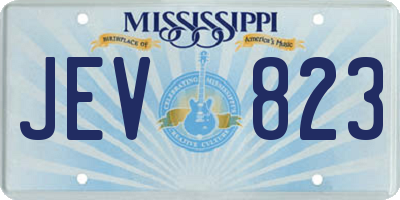 MS license plate JEV823