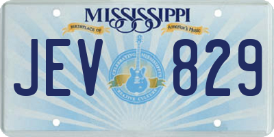 MS license plate JEV829