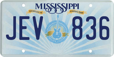 MS license plate JEV836