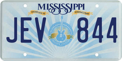MS license plate JEV844