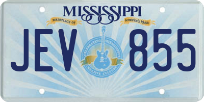 MS license plate JEV855
