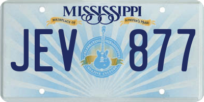 MS license plate JEV877
