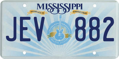 MS license plate JEV882