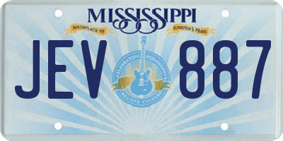 MS license plate JEV887