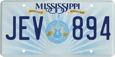 MS license plate JEV894