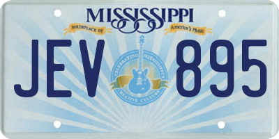 MS license plate JEV895