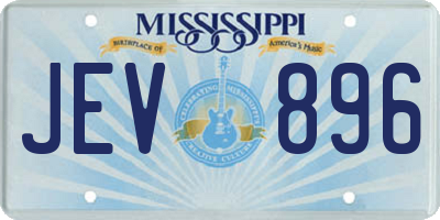 MS license plate JEV896