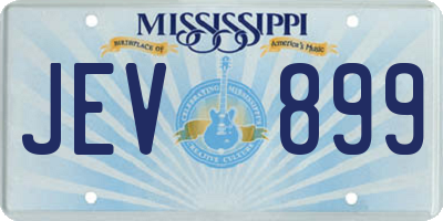 MS license plate JEV899