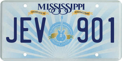 MS license plate JEV901