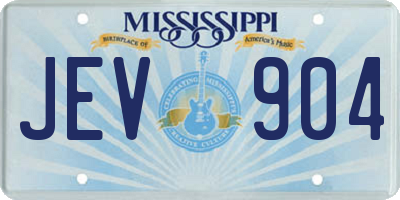 MS license plate JEV904