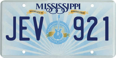 MS license plate JEV921