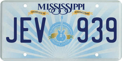 MS license plate JEV939