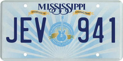 MS license plate JEV941
