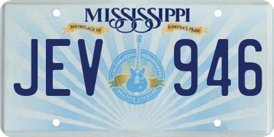 MS license plate JEV946